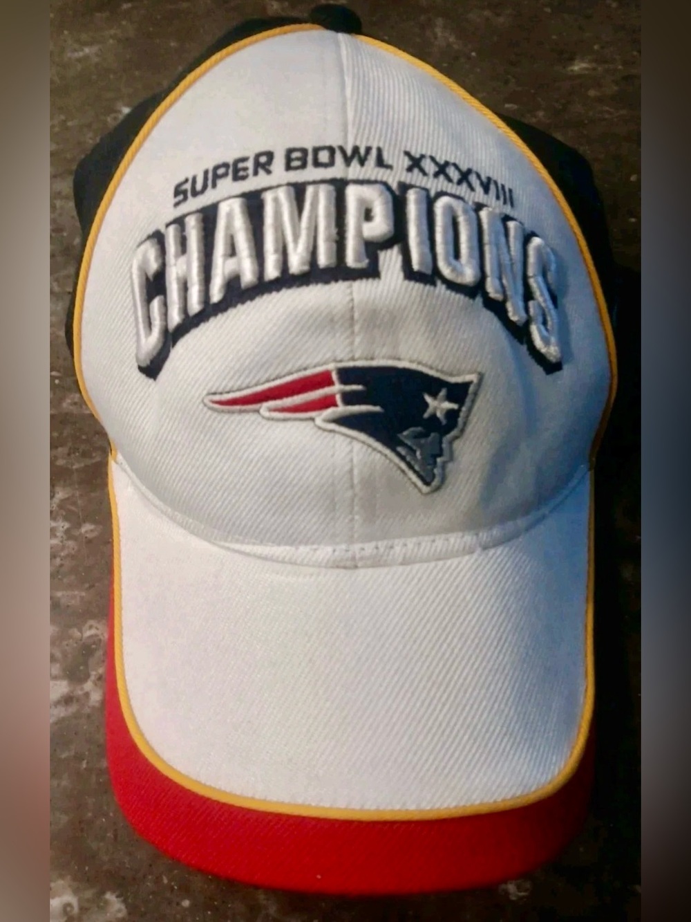 Reebok New England Patriots Super Bowl XXXVIII 38 Champions Cap Hat NWOT